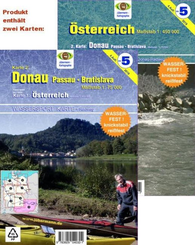 Wassersport-Wanderkarte / Österreich