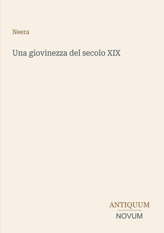 Una giovinezza del secolo XIX