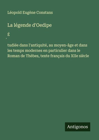 La légende d'Oedipe