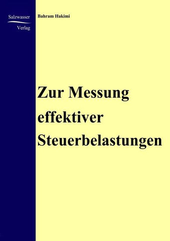 Zur Messung effektiver Steuerbelastungen
