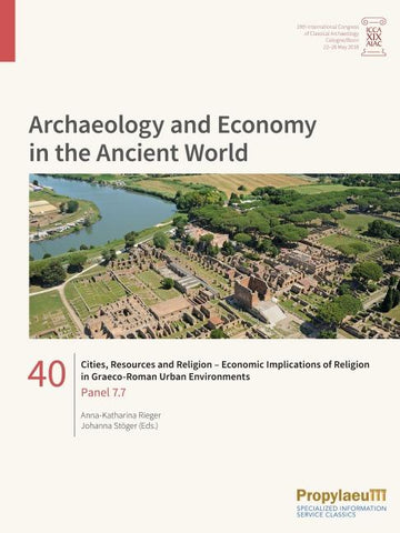 Cities, Resources and Religion – Economic Implications of Religion in Graeco-Roman Urban Environments