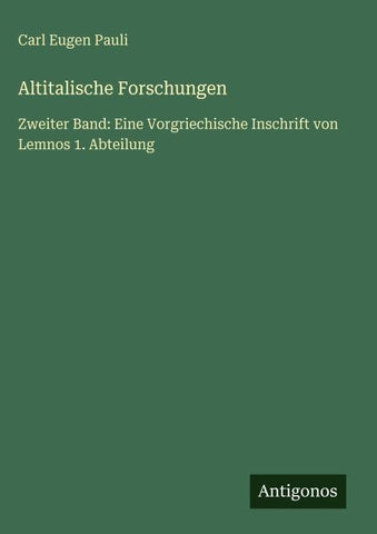 Altitalische Forschungen