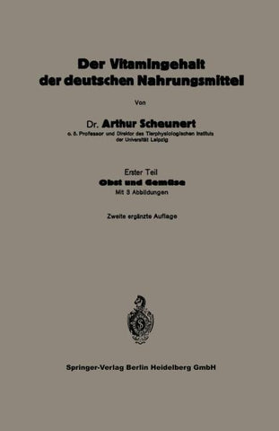 Der Vitamingehalt der deutschen Nahrungsmittel