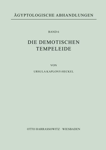 Die demotischen Tempeleide