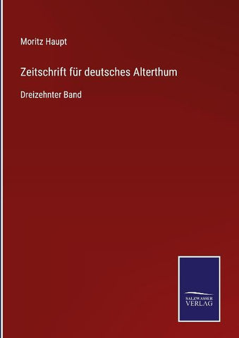 Zeitschrift für deutsches Alterthum