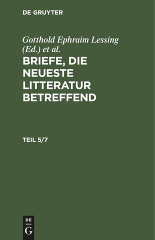 Briefe, die neueste Litteratur betreffend. Teil 5/7