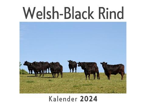 Welsh-Black Rind (Wandkalender 2024, Kalender DIN A4 quer, Monatskalender im Querformat mit Kalendarium, Das perfekte Geschenk)