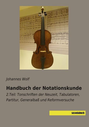 Handbuch der Notationskunde