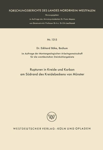 Rupturen in Kreide und Karbon am Südrand des Kreidebeckens von Münster