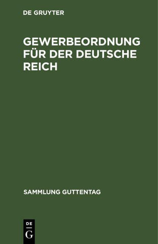 Gewerbeordnung für der Deutsche Reich