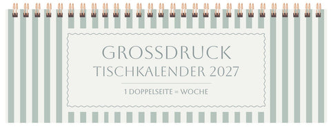 Tischquerkalender Großdruck Streifen 2027