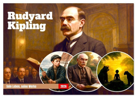 Rudyard Kipling (Tischkalender 2026 DIN A5 quer), CALVENDO Monatskalender