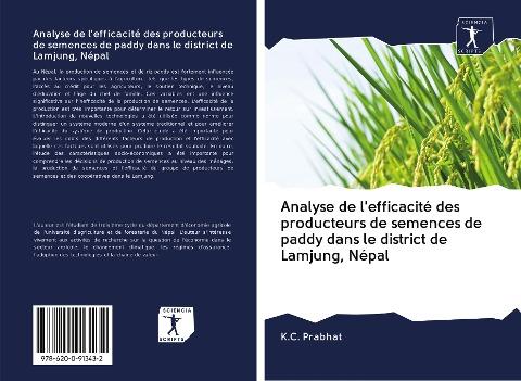 Analyse de l'efficacité des producteurs de semences de paddy dans le district de Lamjung, Népal