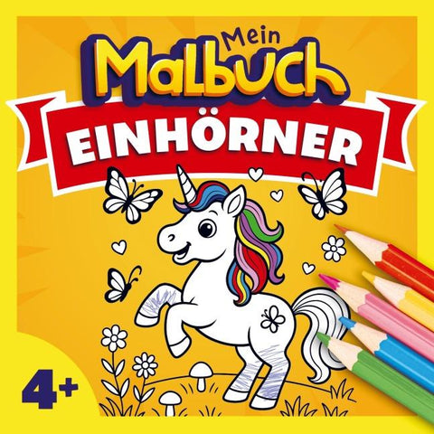 Malbuch Einhorn für Kinder ab 4 Jahren