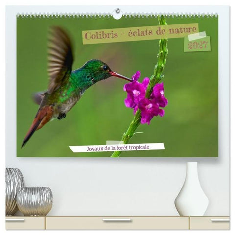 Colibris - éclats de nature  (Calendrier mural 2027 DIN A2 vertical) calendrier de bureau