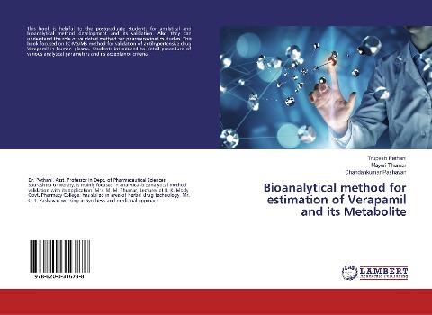 Bioanalytical method for estimation of Verapamil and its Metabolite