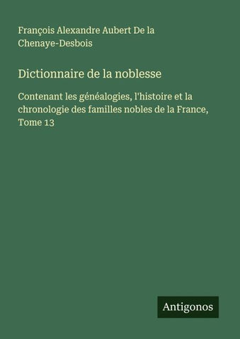 Dictionnaire de la noblesse