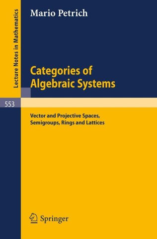 Categories of Algebraic Systems