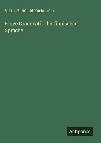 Kurze Grammatik der finnischen Sprache