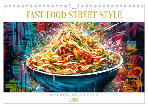 FAST FOOD STREET STYLE (Wandkalender 2026 DIN A4 quer), CALVENDO Monatskalender