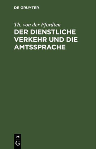 Der dienstliche Verkehr und die Amtssprache
