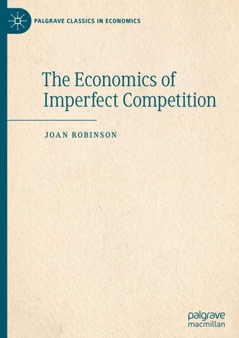 The Economics of Imperfect Competition