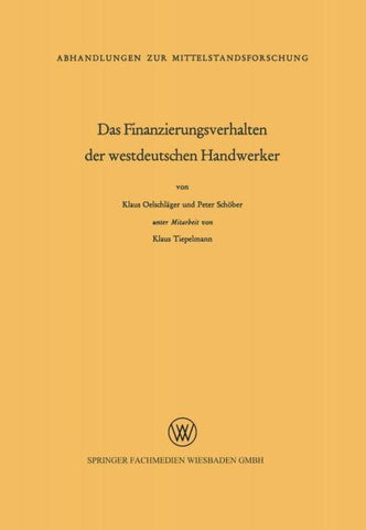 Das Finanzierungsverhalten der westdeutschen Handwerker