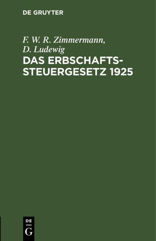 Das Erbschaftssteuergesetz 1925