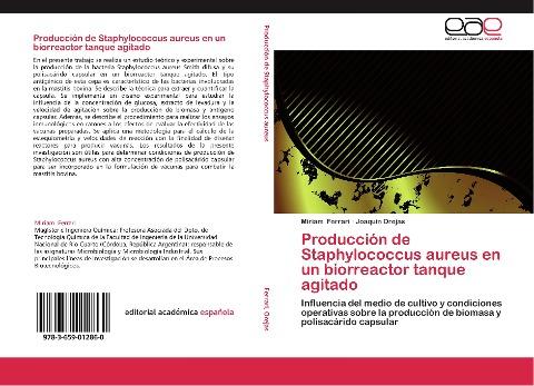 Producción de Staphylococcus aureus en un biorreactor tanque agitado
