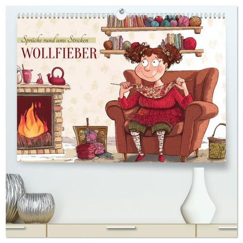 Wollfieber (hochwertiger Premium Wandkalender 2026 DIN A2 quer), Kunstdruck in Hochglanz