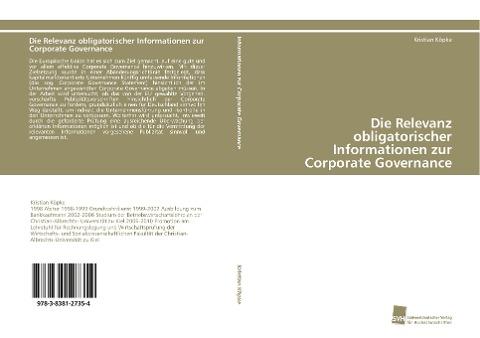 Die Relevanz obligatorischer Informationen zur Corporate Governance