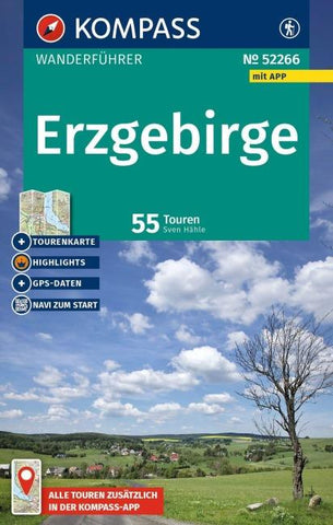 KOMPASS Wanderführer Erzgebirge, 55 Touren mit Extra-Tourenkarte