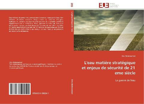 L'eau matière stratégique et enjeux de sécurité de 21 eme siècle