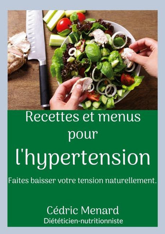 Recettes et menus pour l'hypertension.