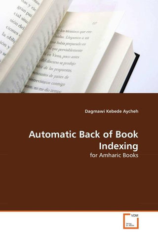 Automatic Back of Book Indexing