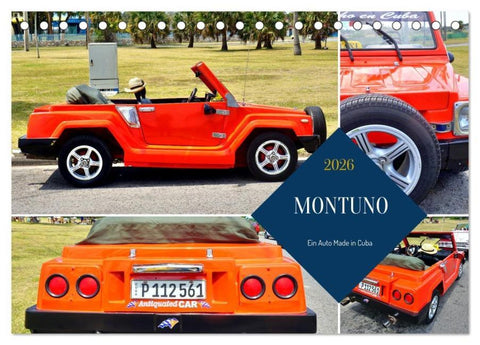 MONTUNO - Ein Auto Made in Cuba (Tischkalender 2026 DIN A5 quer), CALVENDO Monatskalender