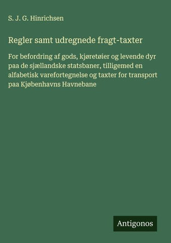 Regler samt udregnede fragt-taxter