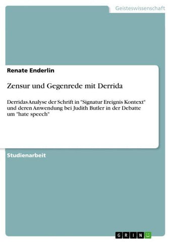 Zensur und Gegenrede mit Derrida