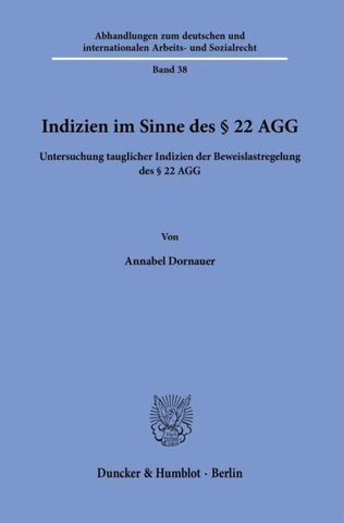 Indizien im Sinne des § 22 AGG