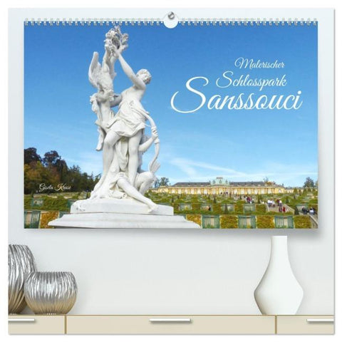 Malerischer Schlosspark Sanssouci (hochwertiger Premium Wandkalender 2026 DIN A2 quer), Kunstdruck in Hochglanz