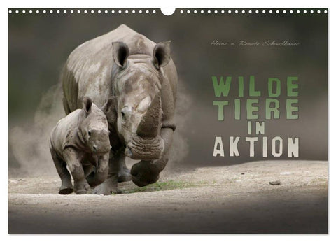 WILDE TIERE IN AKTION (Wandkalender 2026 DIN A3 quer), CALVENDO Monatskalender