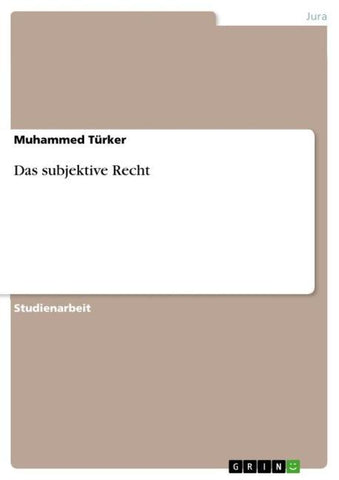 Das subjektive Recht