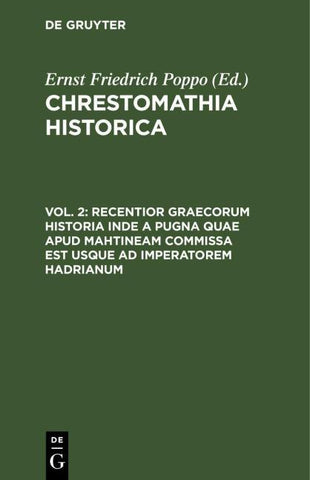 Recentior Graecorum historia inde a pugna quae apud Mahtineam commissa est usque ad imperatorem Hadrianum