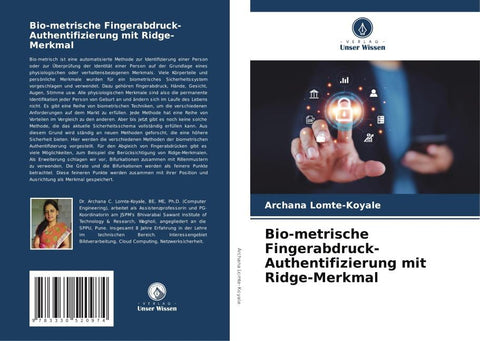 Bio-metrische Fingerabdruck-Authentifizierung mit Ridge-Merkmal