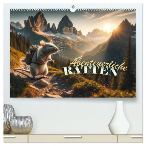 Abenteuerliche Ratten (hochwertiger Premium Wandkalender 2026 DIN A2 quer), Kunstdruck in Hochglanz