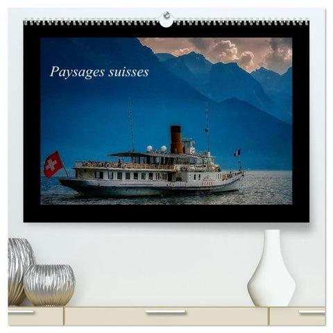Paysages suisses (Calendrier mural 2026 DIN A2 vertical) calendrier de bureau