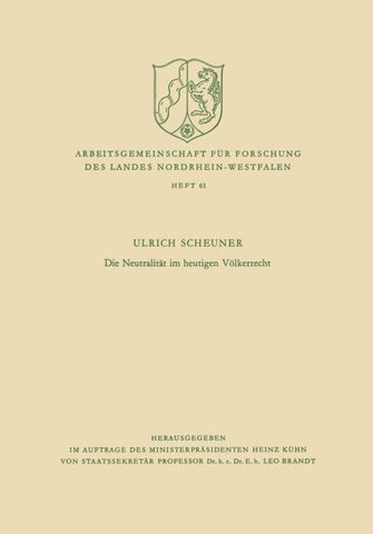 Die Neutralität im heutigen Völkerrecht