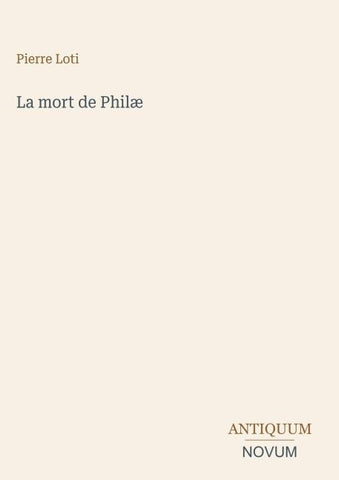 La mort de Philæ