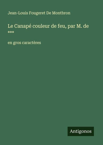 Le Canapé couleur de feu, par M. de ***
