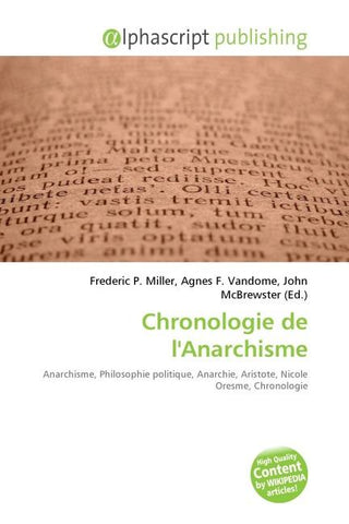 Chronologie de l'Anarchisme